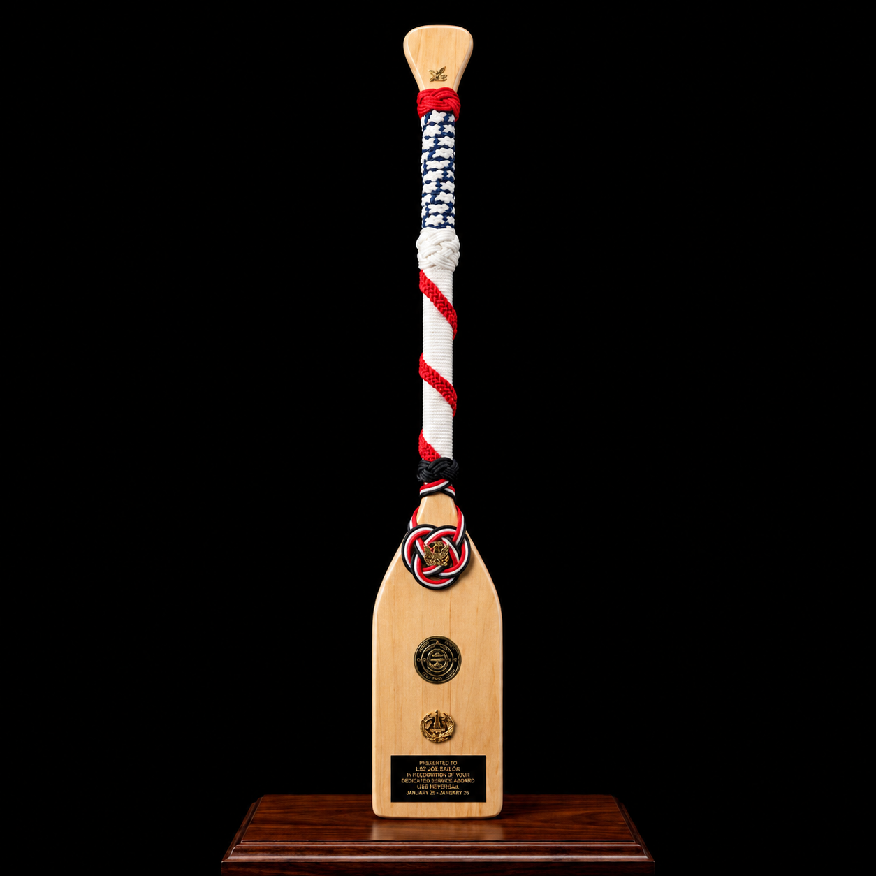 Patriotic Custom Engraved Military Wood Paddle