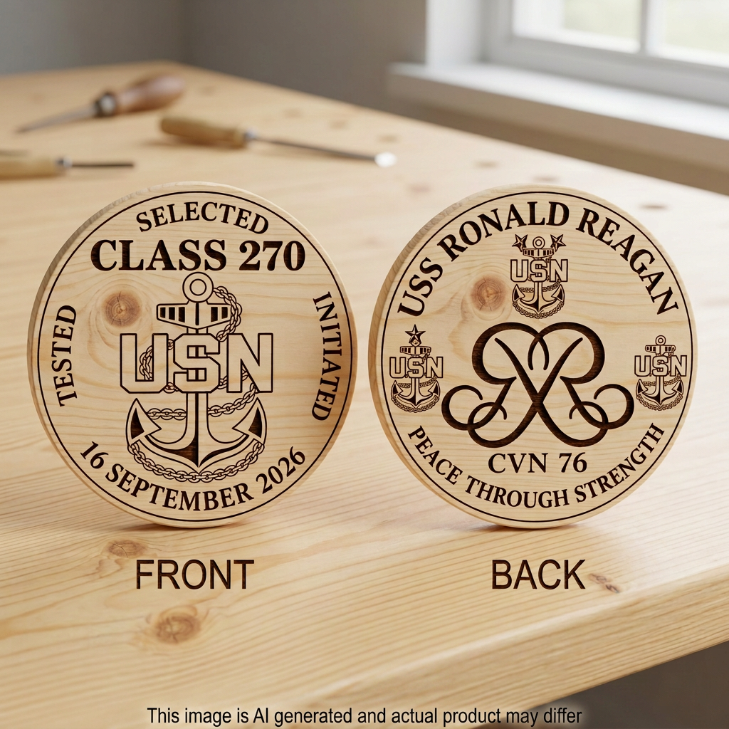 Custom Order- USS Ronald Reagan Class 270 Chief Select Tokens